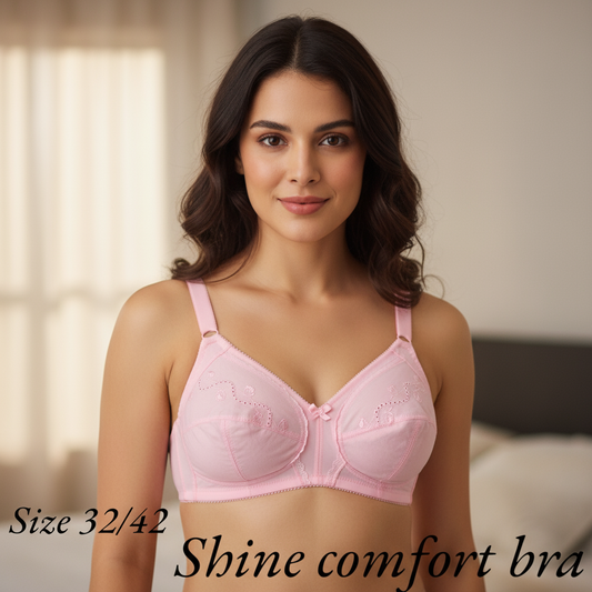Shine Comfort Bra in Soft Pink – Your Everyday Essential for Gentle Support