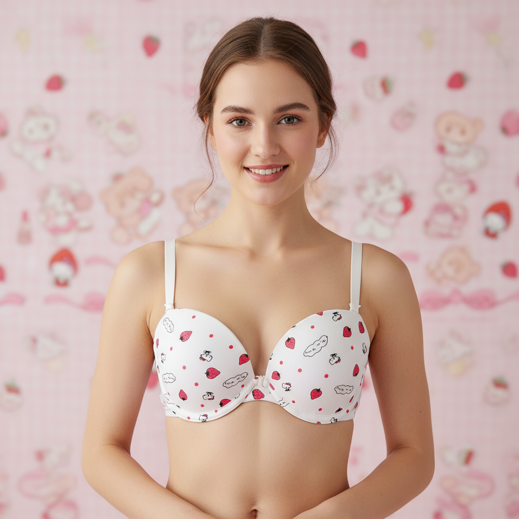 Strawberry Kawaii T‑Shirt Bra