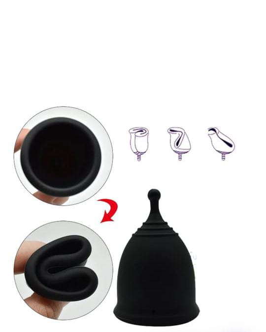 Reusable Menstrual Cup – Ultra‑Soft, Leak‑Proof (Black)
