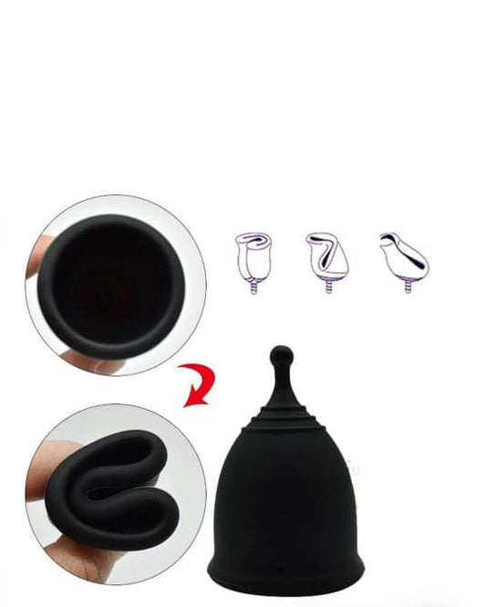 Reusable Menstrual Cup – Ultra‑Soft, Leak‑Proof (Black)