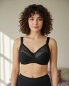 Black Lace Full‑Coverage Wirefree Bra