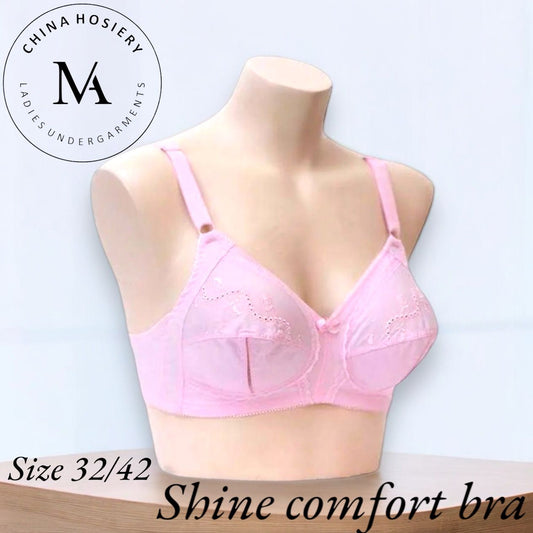 Shine Comfort Bra in Soft Pink – Your Everyday Essential for Gentle Support