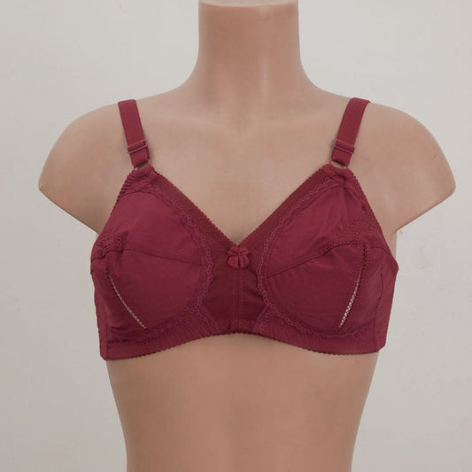 Timeless Support & Elegant Design: The Classic Comfort Bra in Rich Maroon
