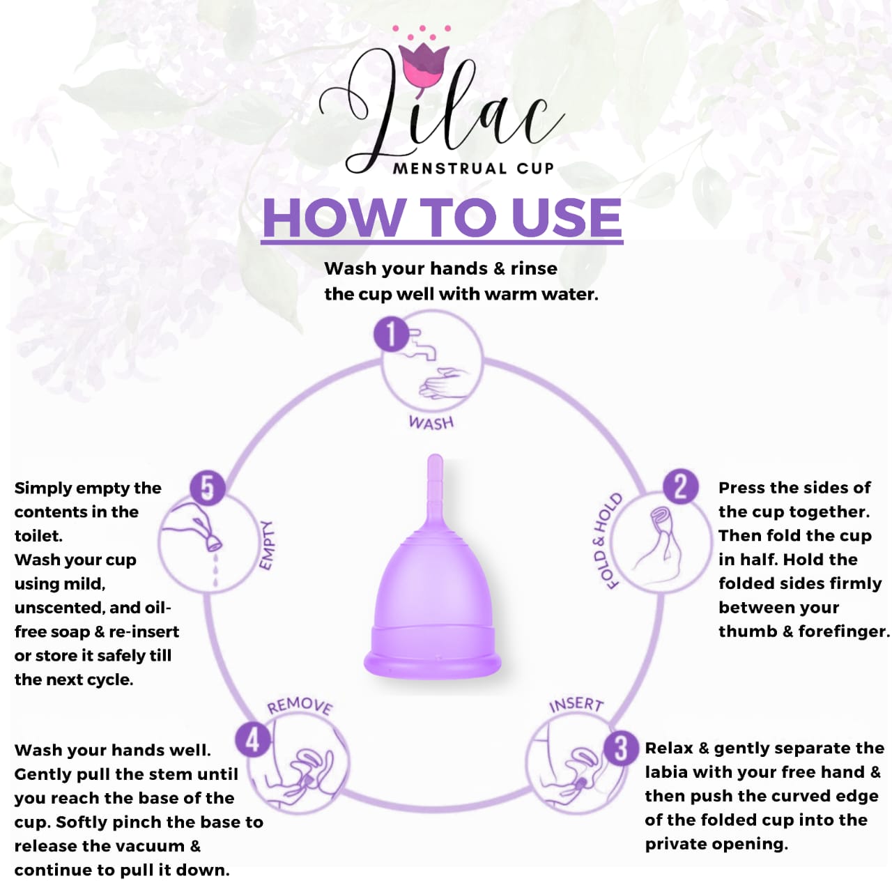 Lilac Menstrual Cup — Small (Teen/Low Flow)