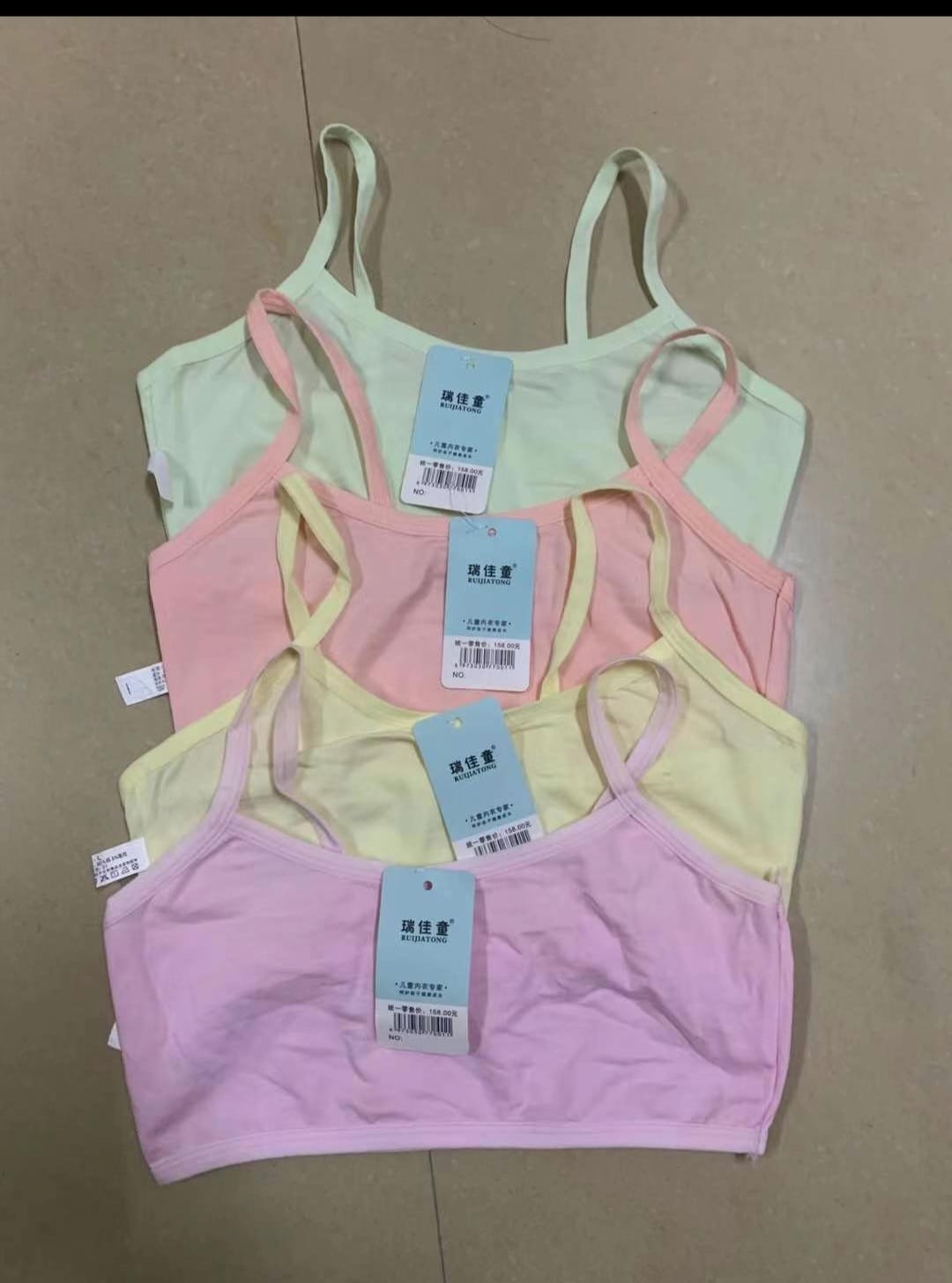 Pastel Cotton Cami Bralette (Spaghetti‑Strap)