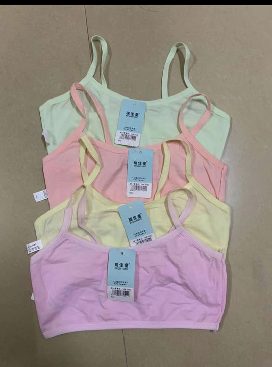 Pastel Cotton Cami Bralette (Spaghetti‑Strap)