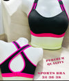 Imported Cross‑Back Sports Bra (34–38)