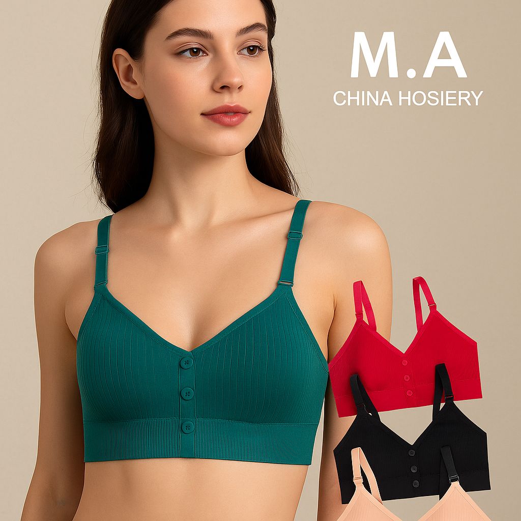 Front-Open Lace Blouse Bra