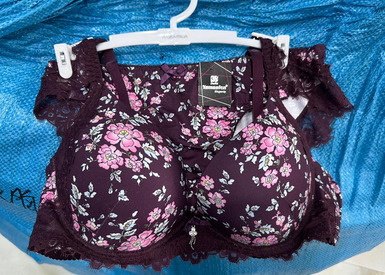 Plum Blossom Floral Lace Contour Bra