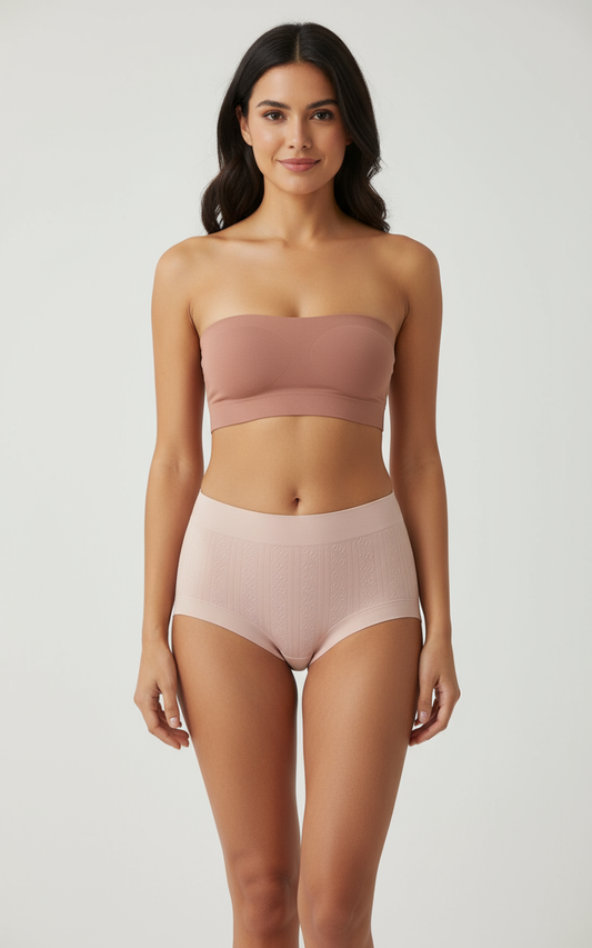 High‑Waist Jacquard Comfort Briefs – Style 5229