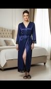 3 Pcs Bridal Nighty Set – Royal Blue