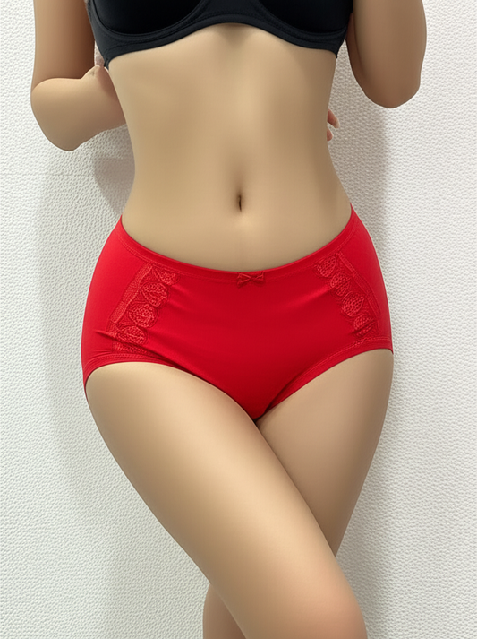 Everyday Lace High‑Waist Briefs – Assorted Colors