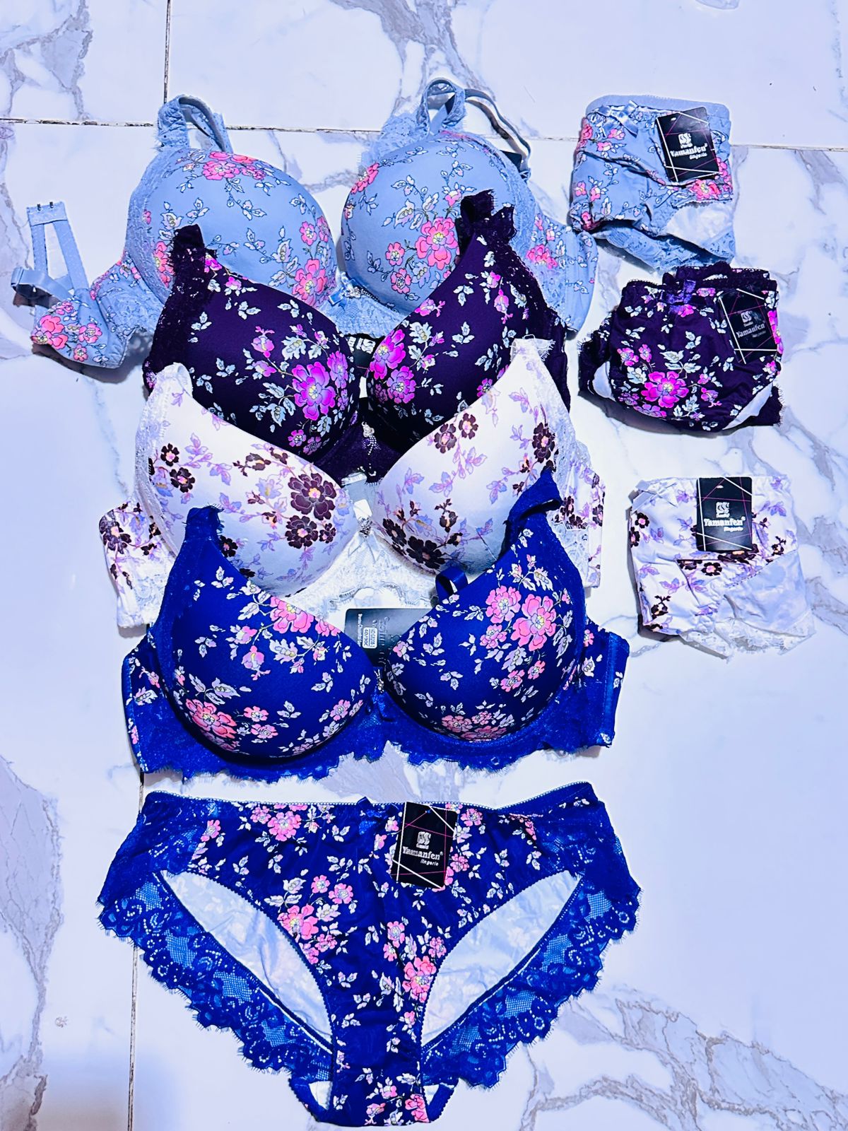 Blossom Floral Lace Bra &amp; Panty Set
