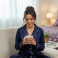 Classic Navy Piped Pajama Set