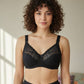 Black Lace Full‑Coverage Wirefree Bra