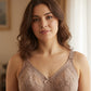 Taupe Lace Full-Coverage Support Bra