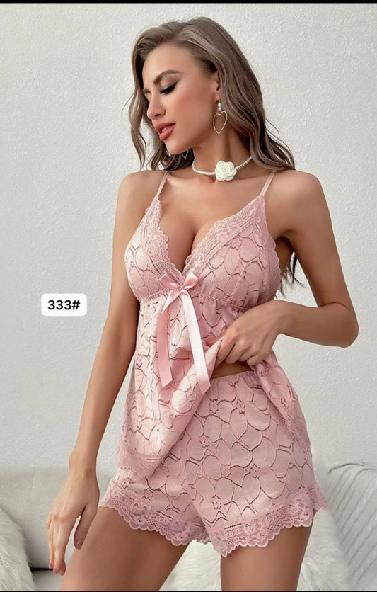Peony Lace Cami &amp; Shorts Sleep Set