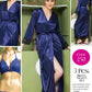 3 Pcs Bridal Nighty Set – Royal Blue