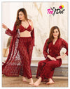 Noir Floral Lace Duster &amp; Pants Set