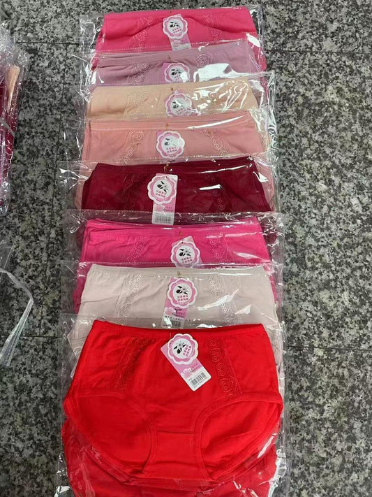 Everyday Lace High‑Waist Briefs – Assorted Colors