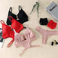 Strappy Lace Bralette &amp; Thong Set (2‑Piece)
