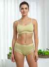 Imported Cotton Lace-Trim Briefs