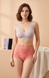 High‑Waist Floral Lace Briefs (Curvy Fit)